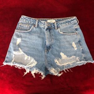 High waisted Jean shorts